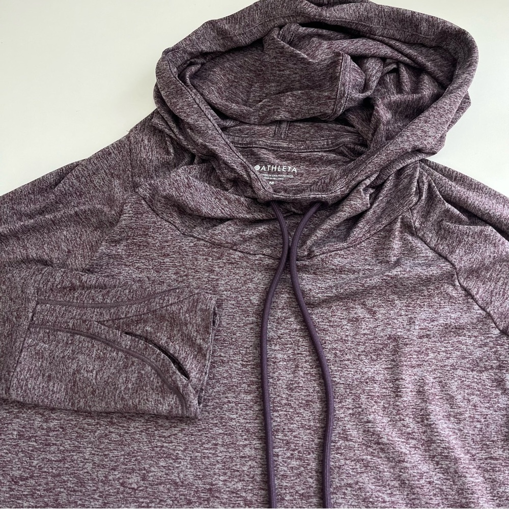 Athleta Women’s Up Tempo Hoodie Long Sleeve purple medium active workout